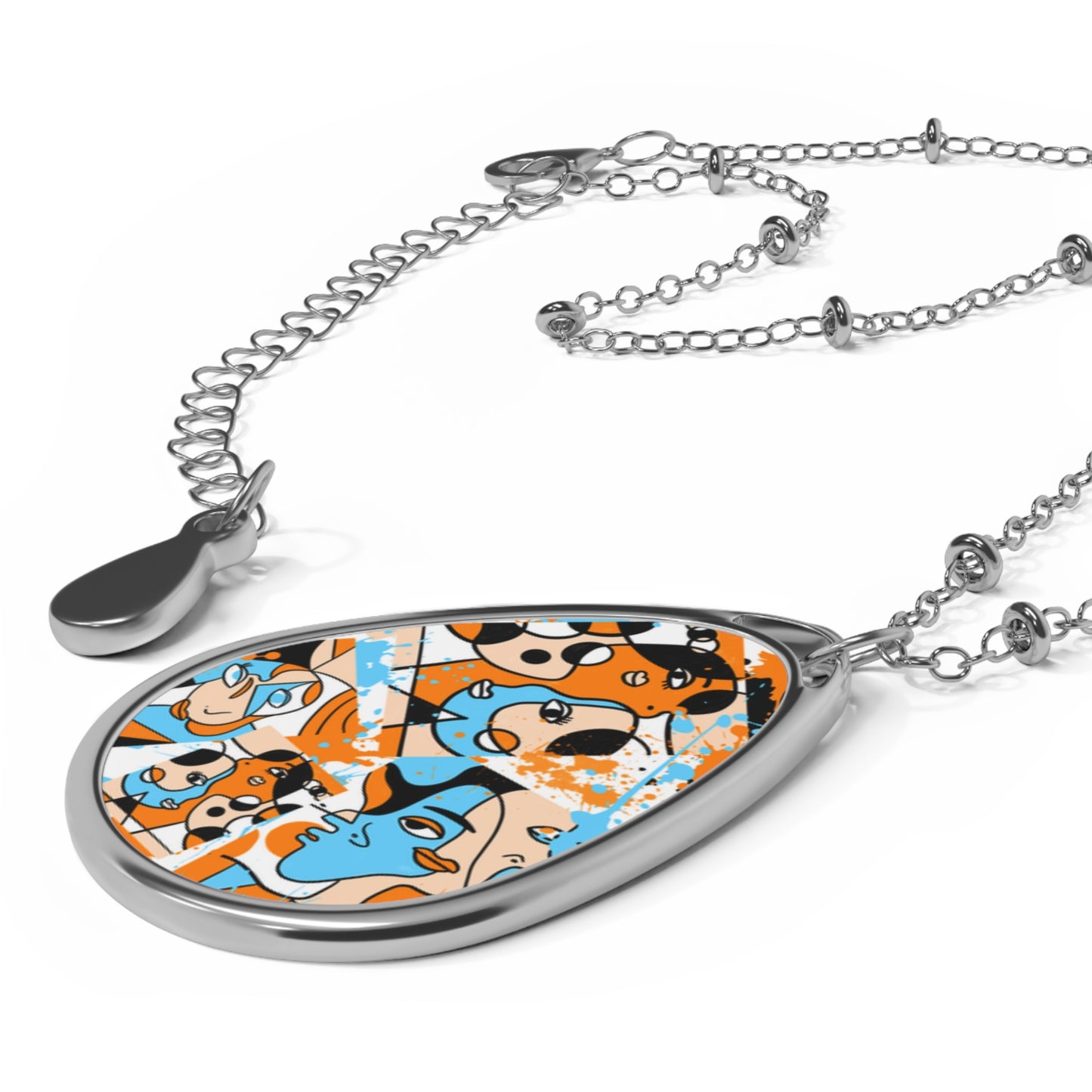 Abstract Faces Necklace