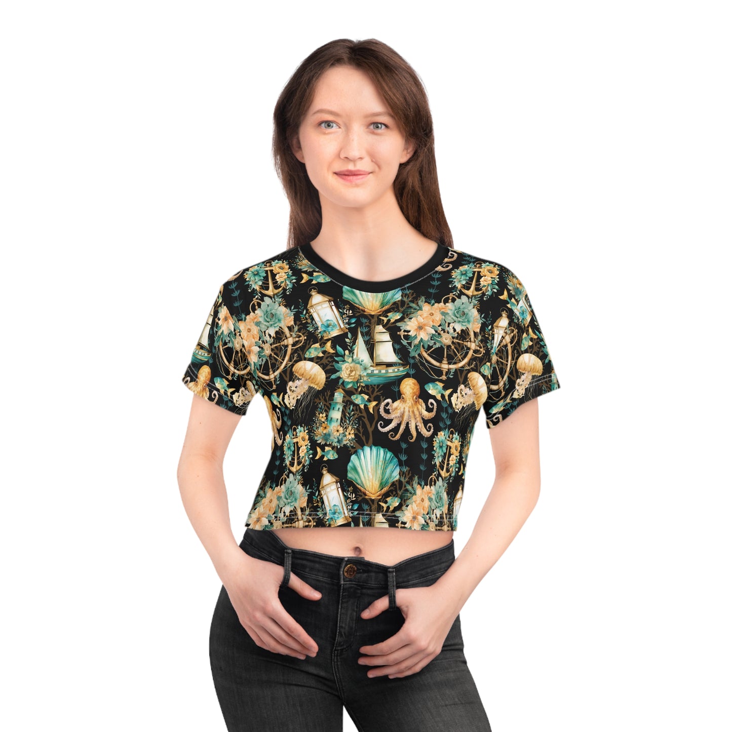 Nothing Nautical About It Crop Tee