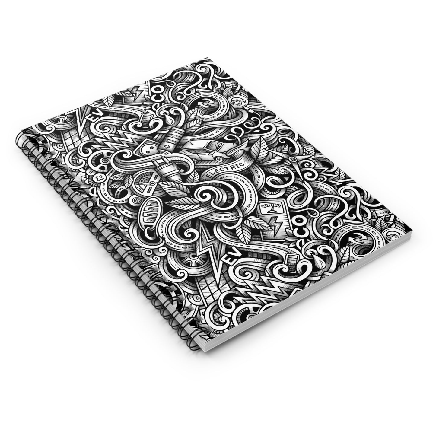 Electric EV Maze Spiral Notebook - Ruled Line