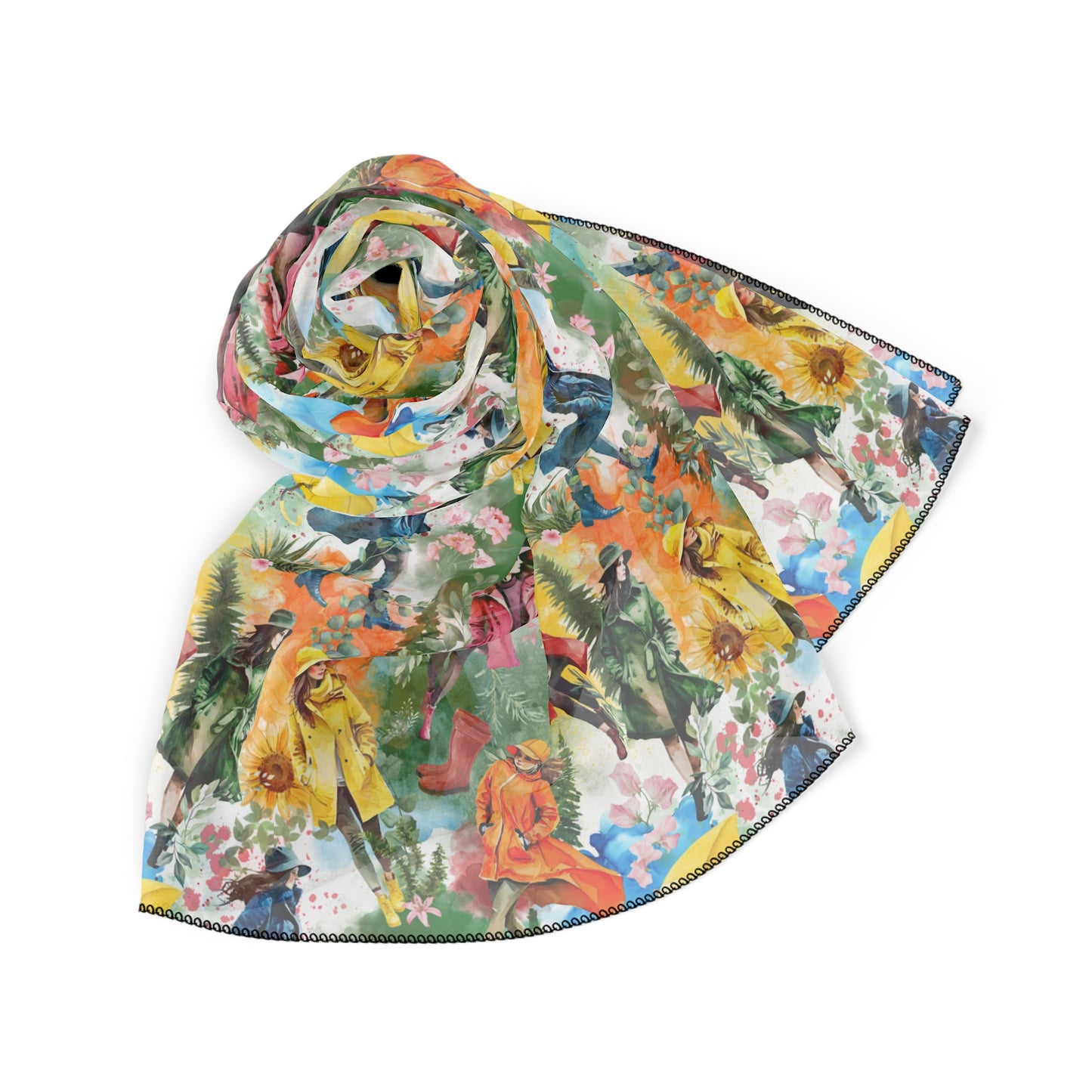 Rainbow Rain Scarf
