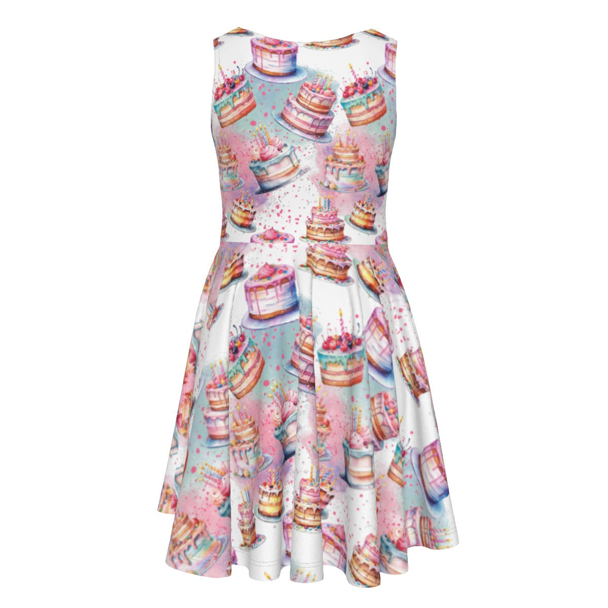 Birthday Cake Kid's Sleeveless Vest Dress