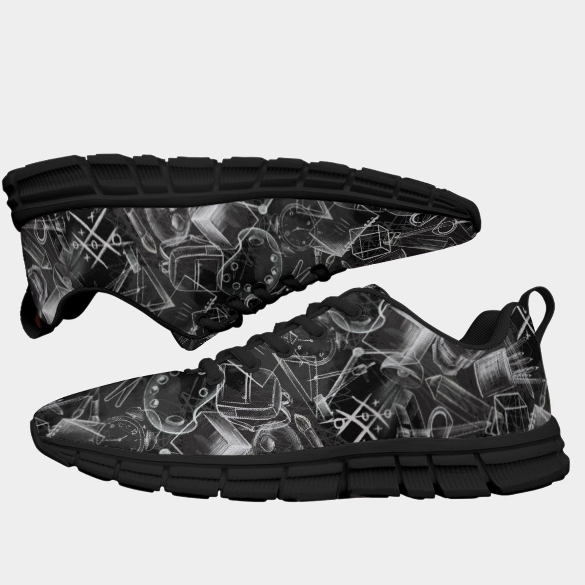 Art Student Women's Sports Shoes With Black Sole