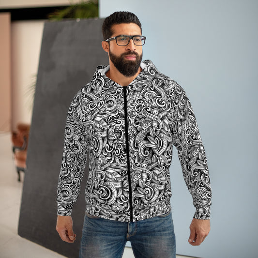 Electric EV Maze Unisex Zip Hoodie