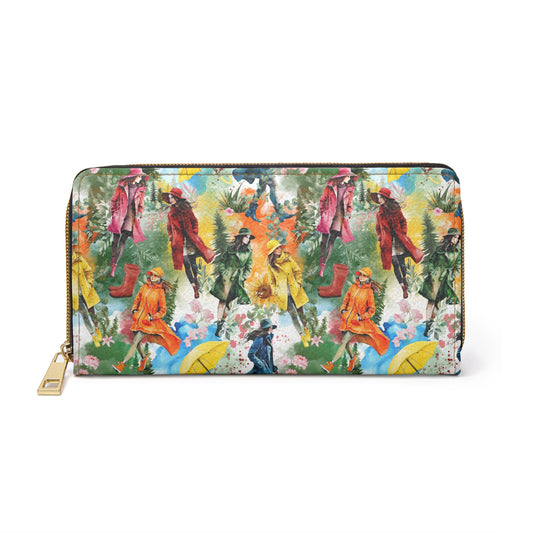 Rainbow Rain Zipper Wallet