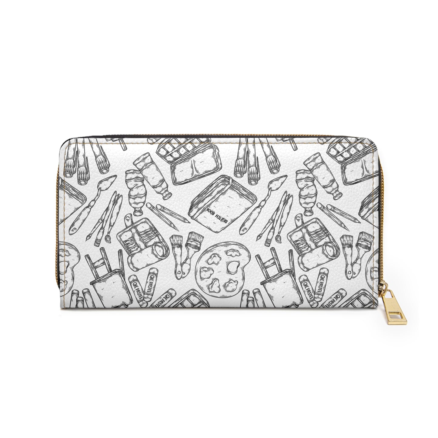 Artist Life Color-Me-In Zipper Wallet with 2 leather paint markers