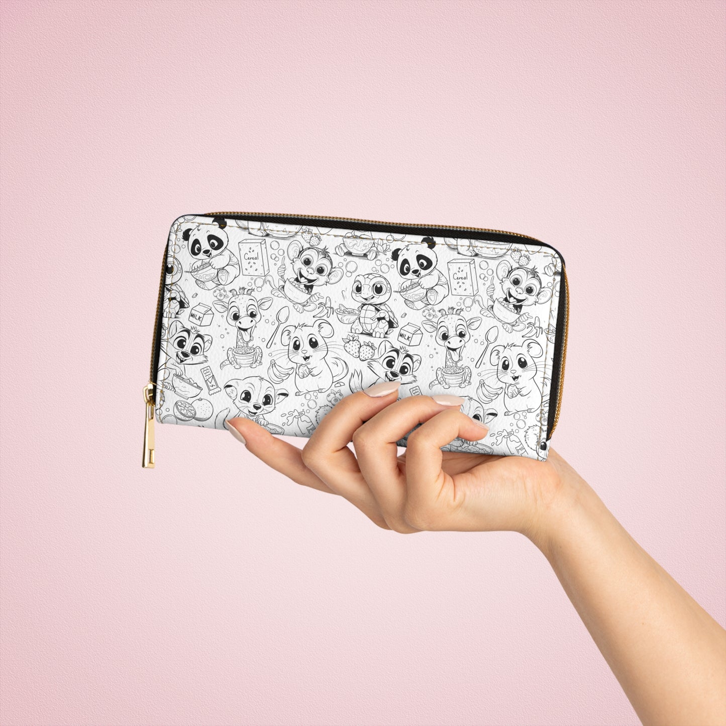 Breakfast of Coloring Champions Zipper Wallet - comes with two leather paint markers