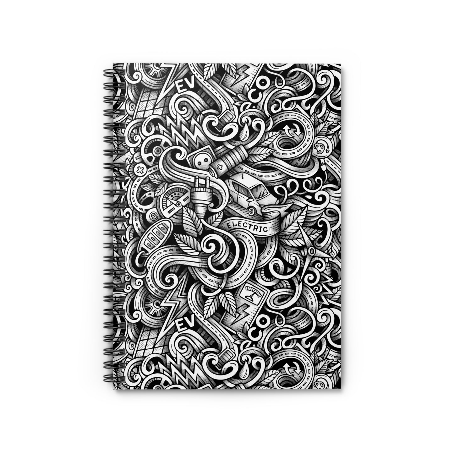 Electric EV Maze Spiral Notebook - Ruled Line