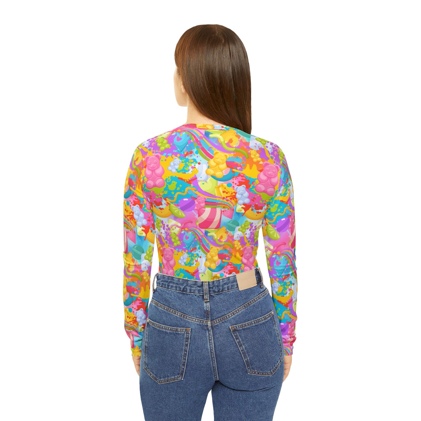 Gummy Bear Long Sleeve V-neck Shirt