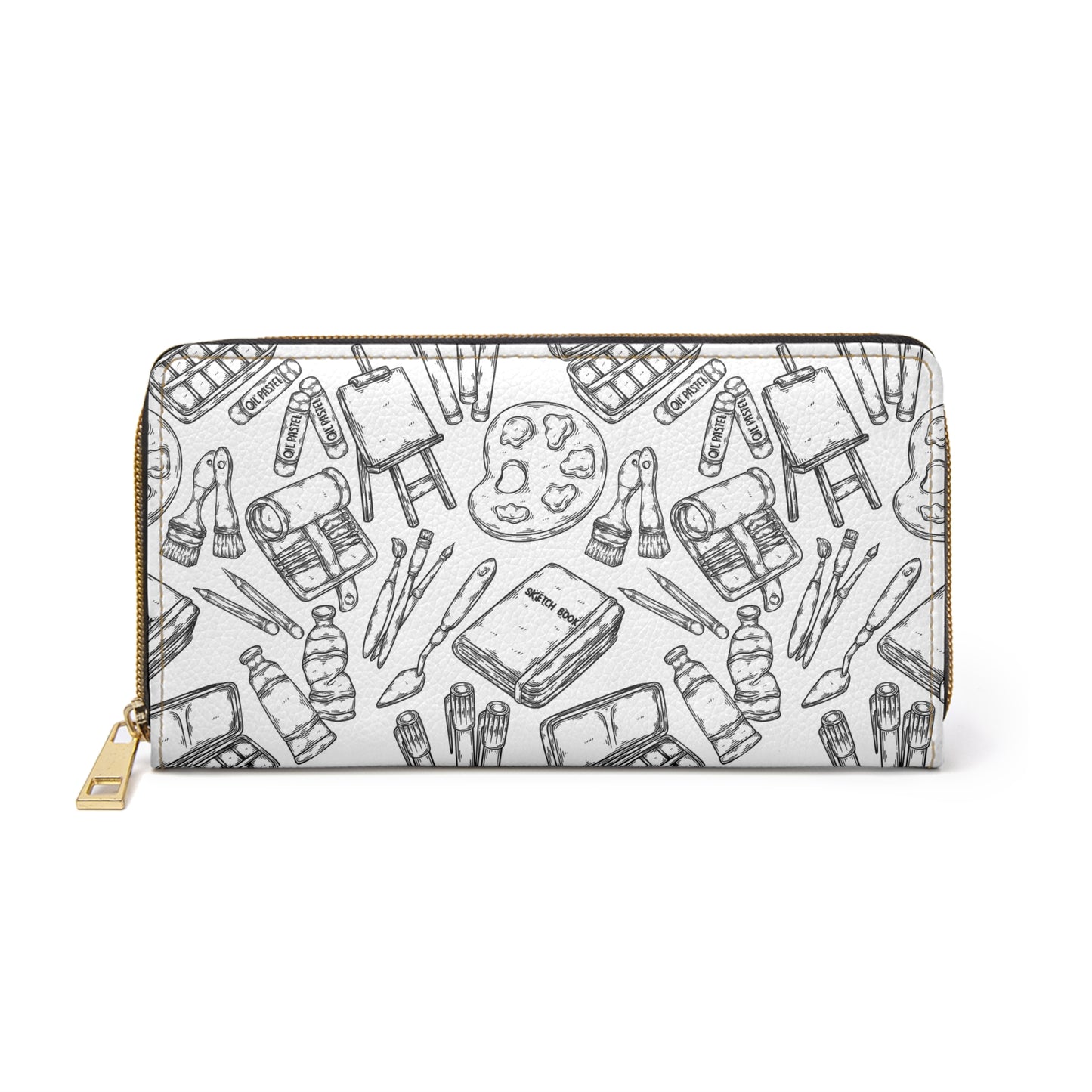 Artist Life Color-Me-In Zipper Wallet with 2 leather paint markers