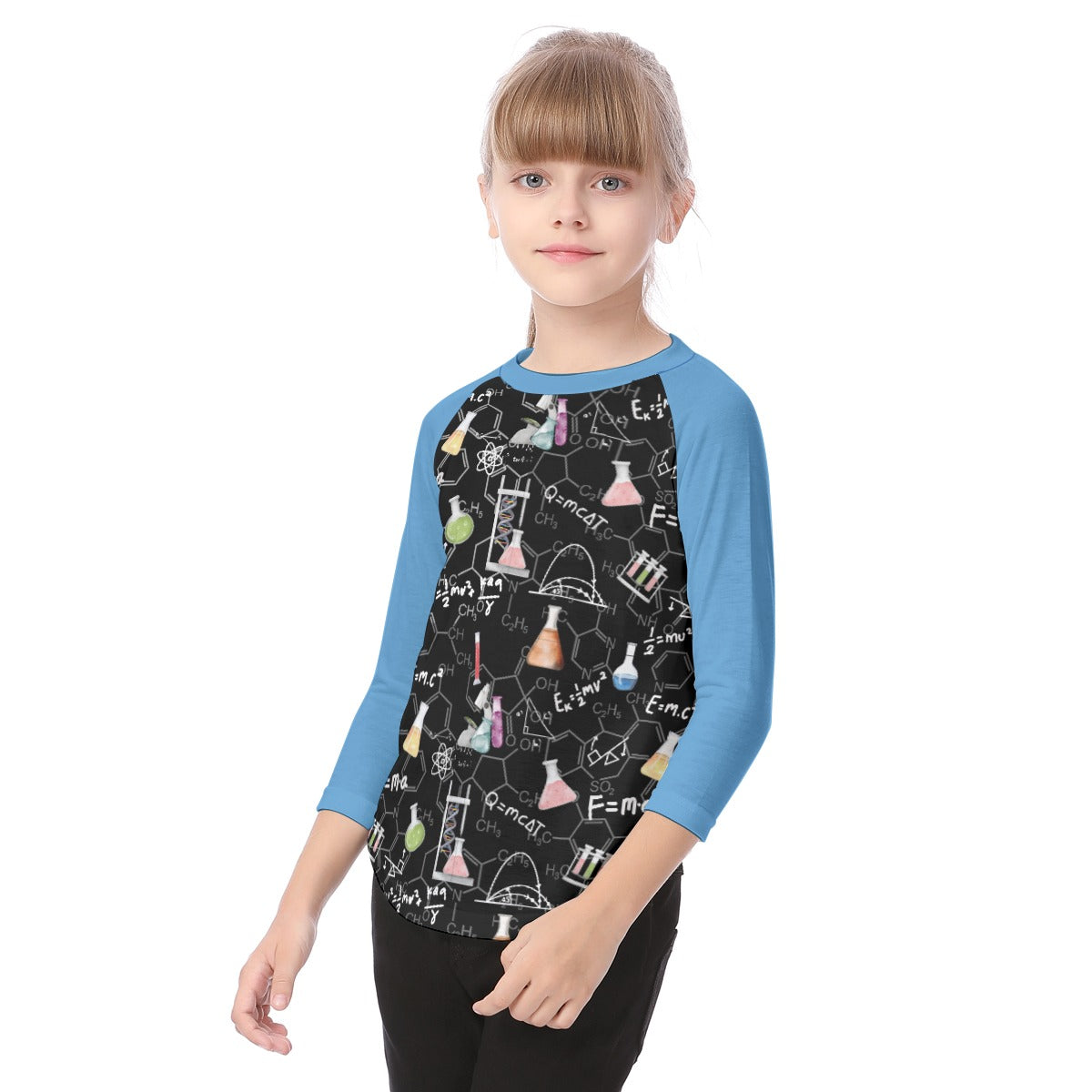 A Little Physics Kid's O-neck Raglan Sleeve T-shirt