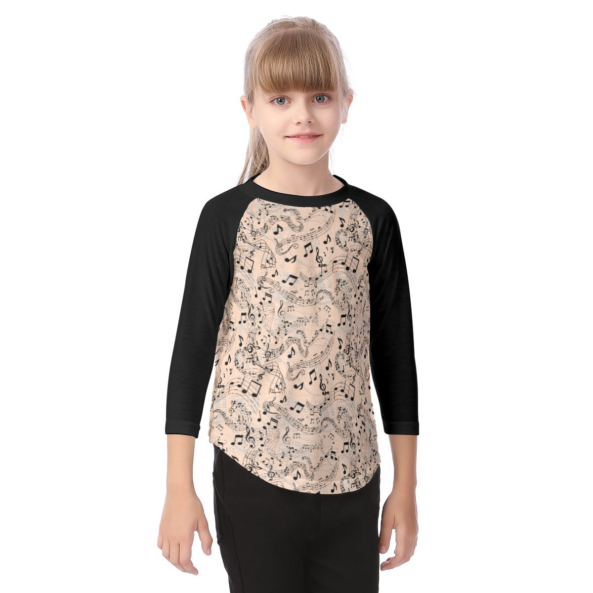 Staff Music Meeting Kid's O-neck Raglan Sleeve T-shirt