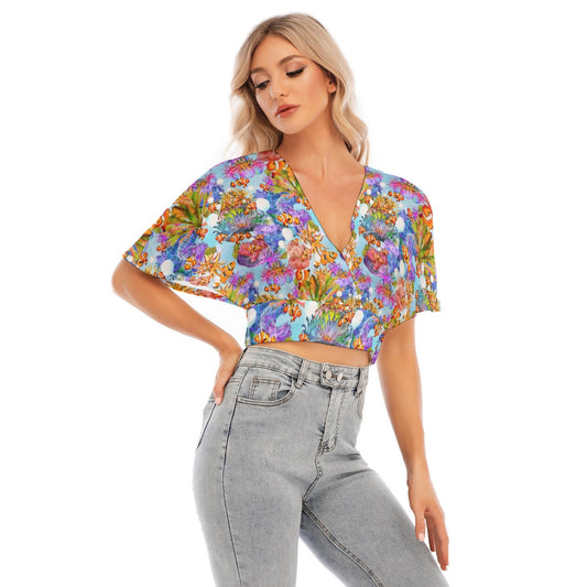 Where's Nemo Women's Bat Sleeve Crop Top