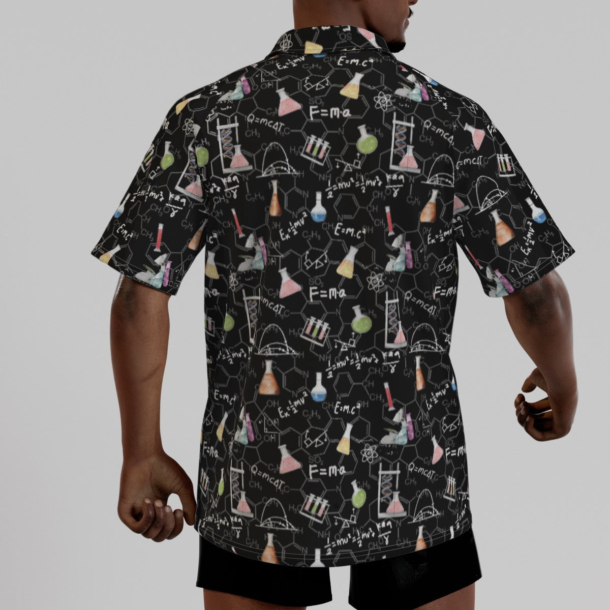 A Little Physics Men's Short Sleeve Polo Shirt With Button Closure