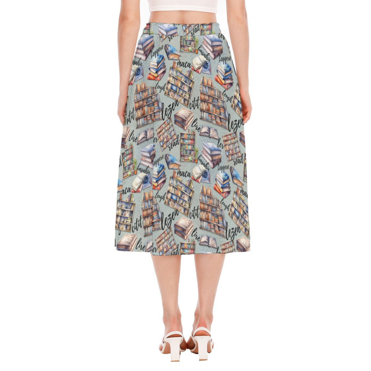 Volunteer Librarian Women's Long Section Chiffon Skirt