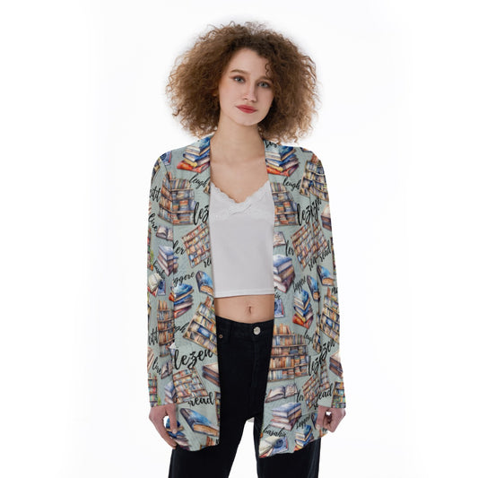 Volunteer Librarian Women's Patch Pocket Cardigan