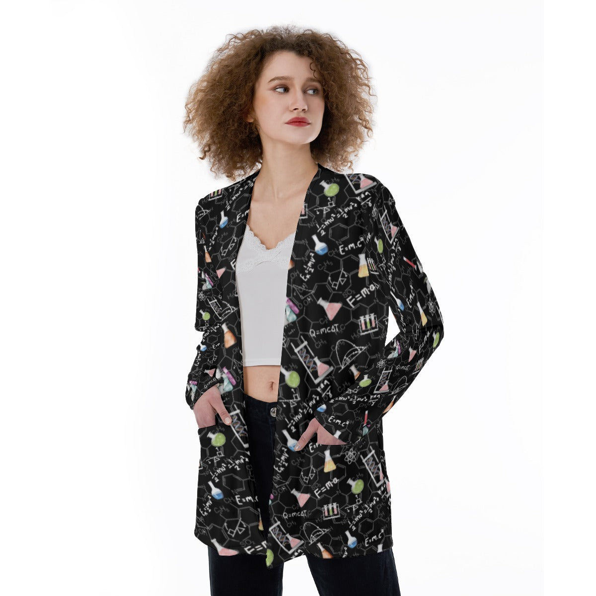 A Little Physics Women's Patch Pocket Cardigan
