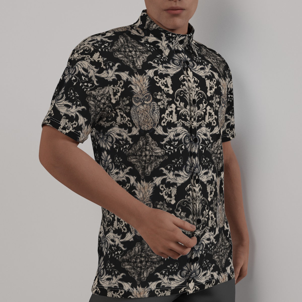 Owl Pineapple Men's Shirt