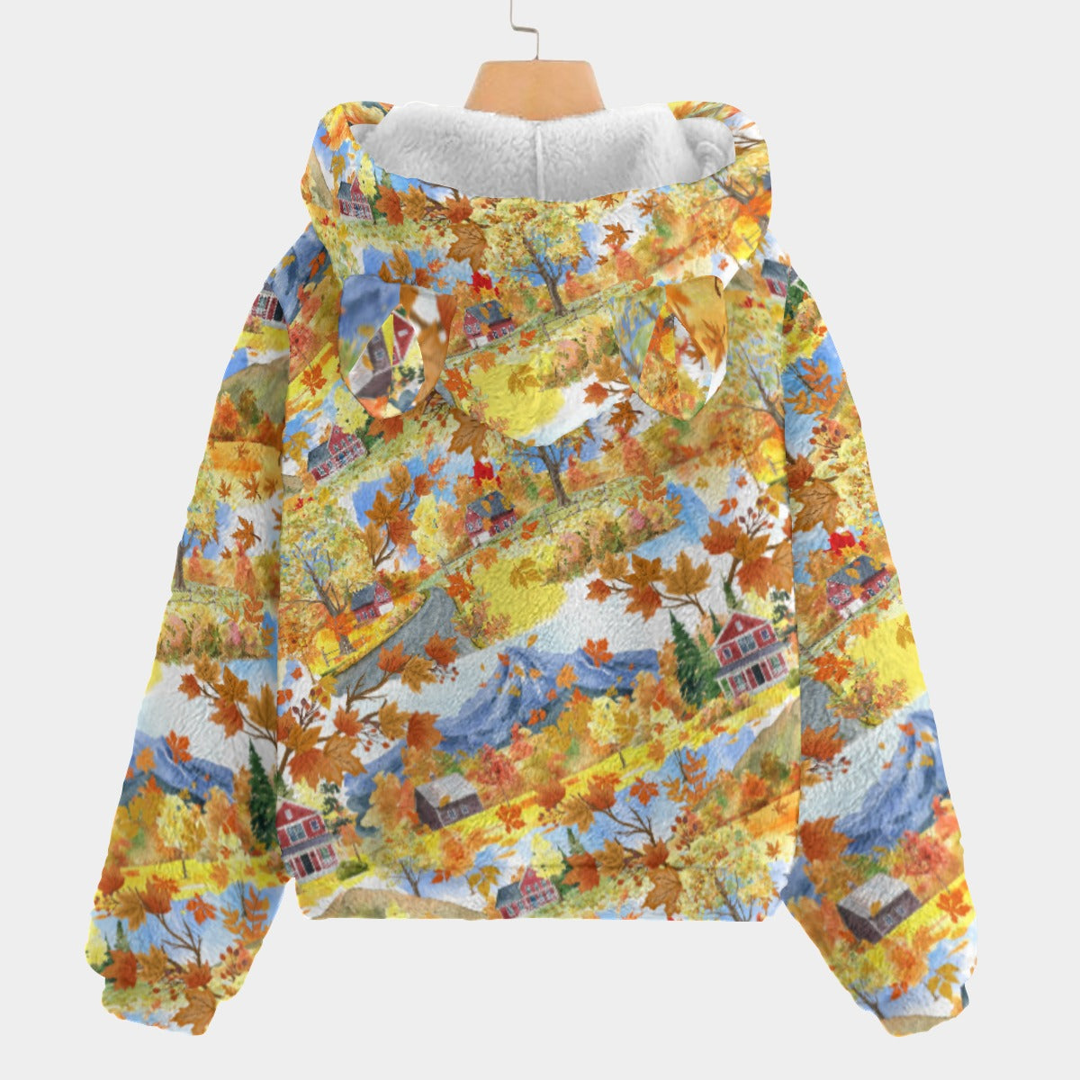 Kancamagus In Autumn Kid’s Borg Fleece Sweatshirt With Ear