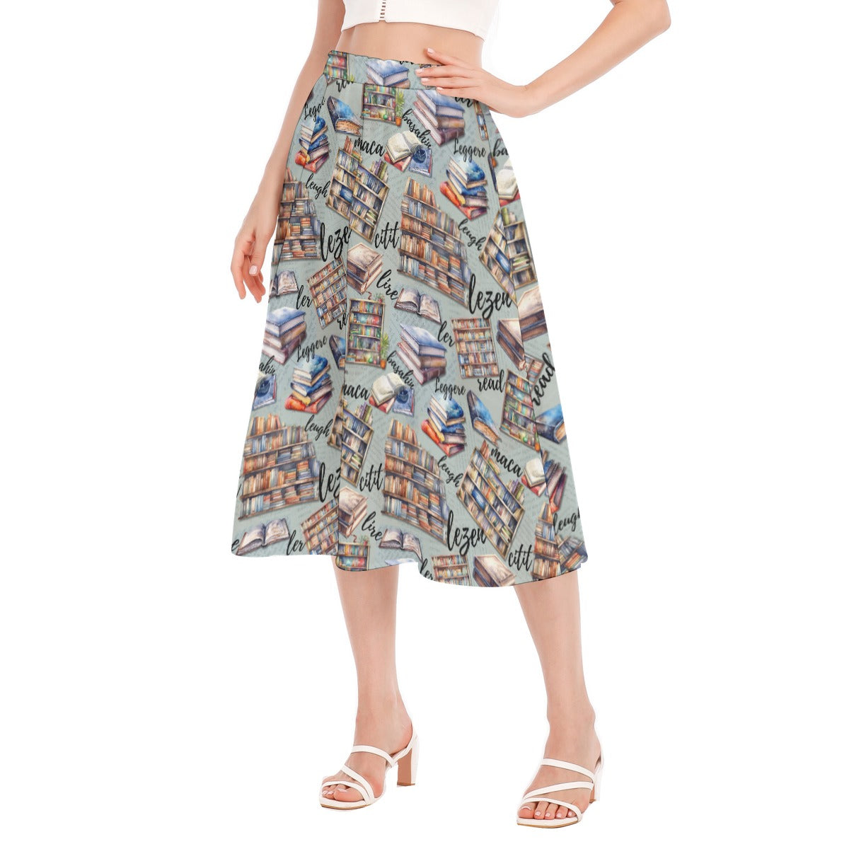Volunteer Librarian Women's Long Section Chiffon Skirt