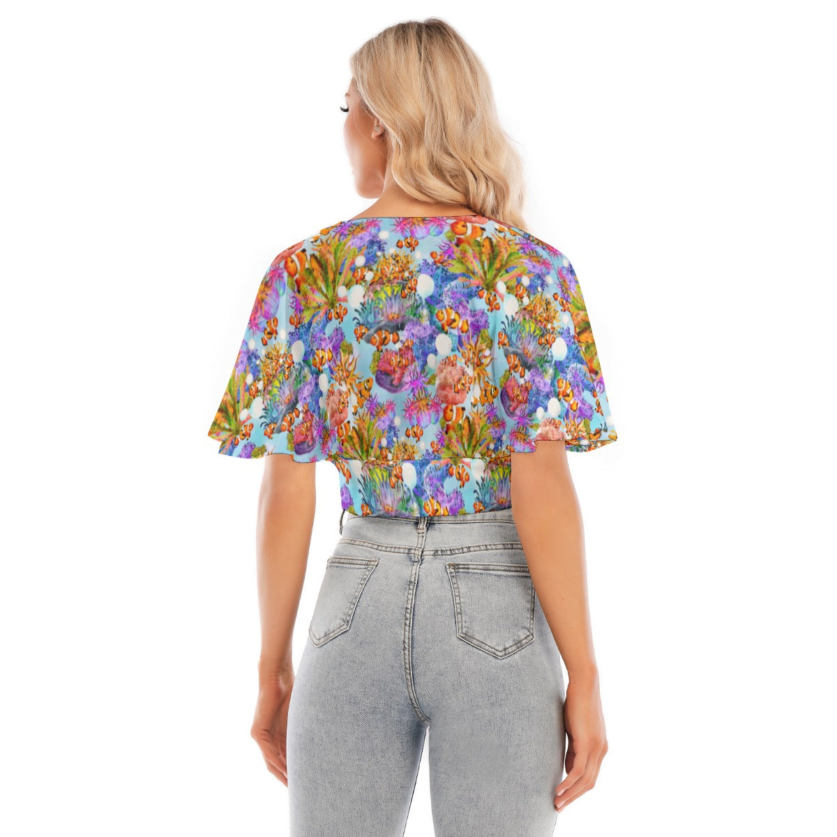 Where's Nemo Women's Bat Sleeve Crop Top