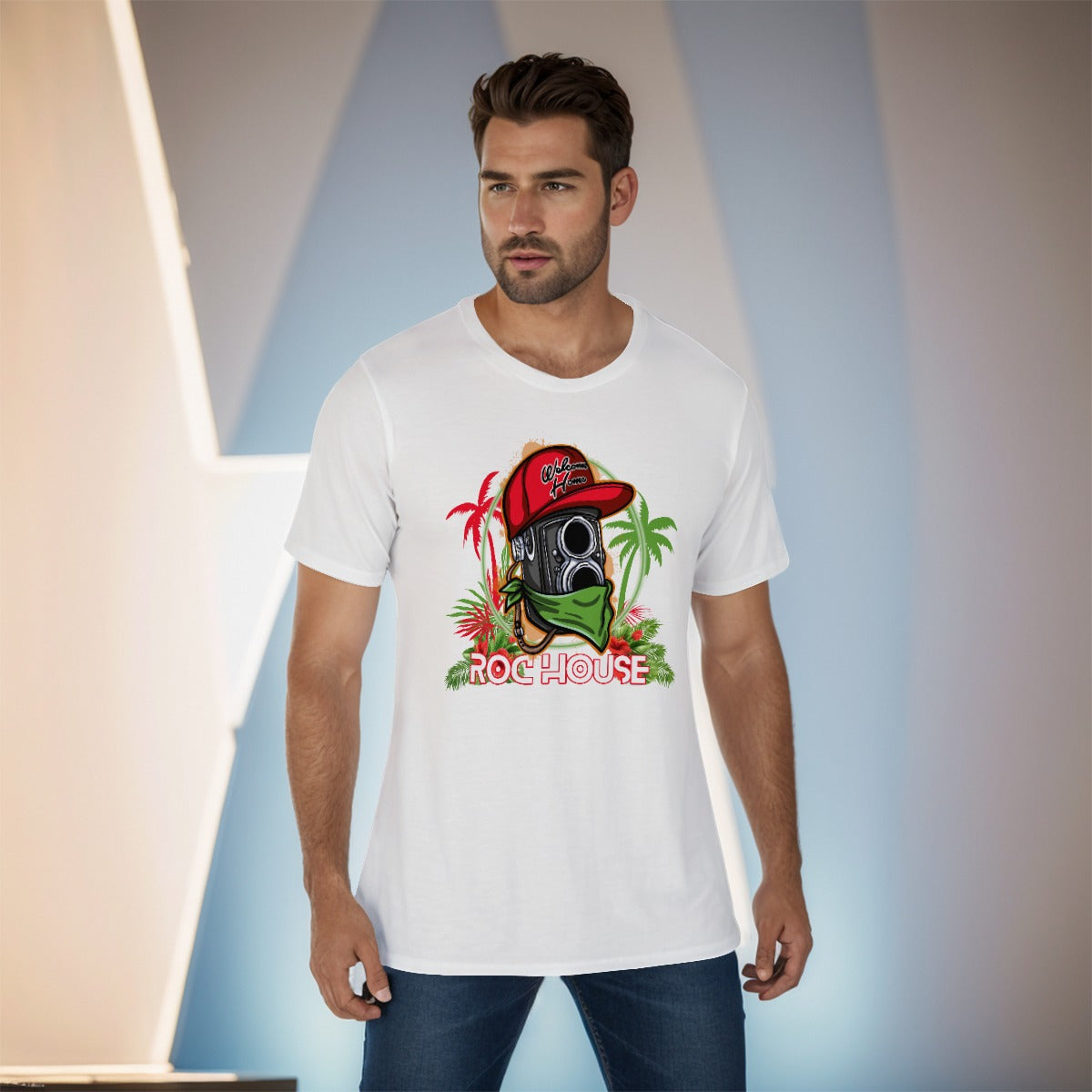 Roc House Holiday Men's O-Neck T-Shirt