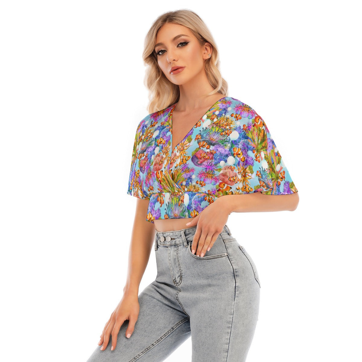 Where's Nemo Women's Bat Sleeve Crop Top