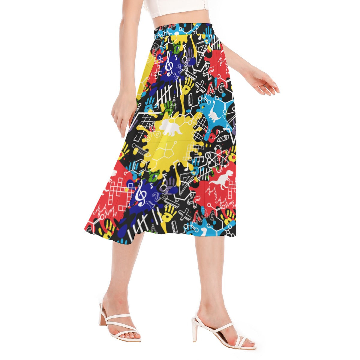 Back To School Women's Long Section Chiffon Skirt