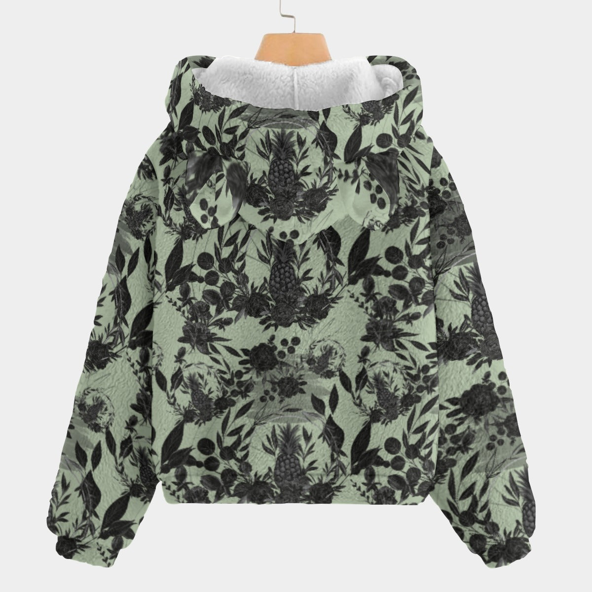 Dark Side Of Pineapples Kid’s Borg Fleece Sweatshirt With Ear