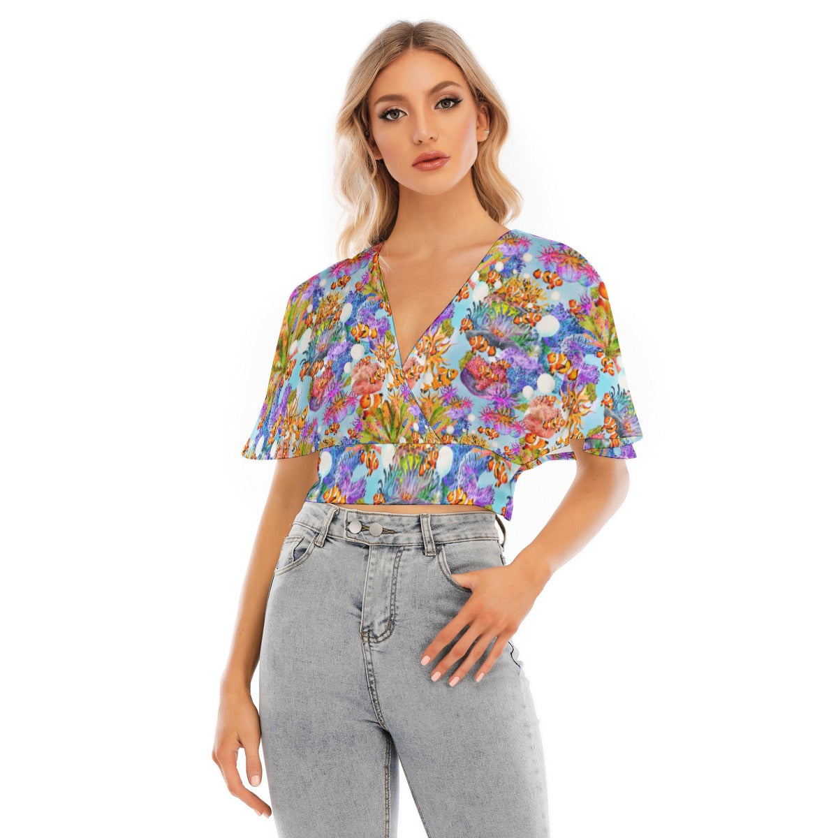 Where's Nemo Women's Bat Sleeve Crop Top