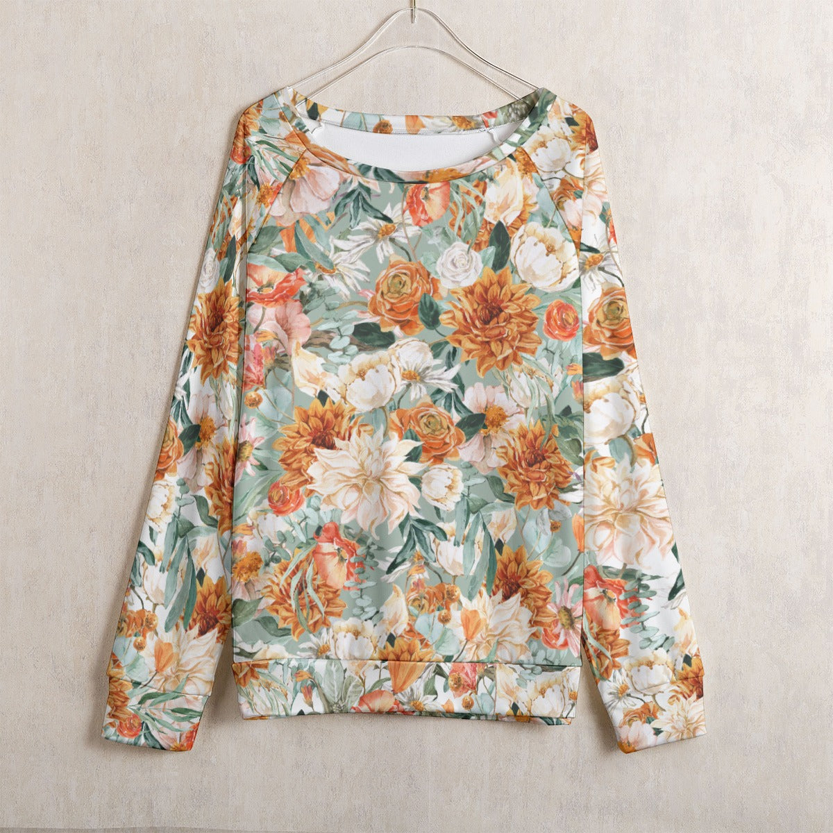 Orange You Glad It's Fall Women's Mirco Fleece Raglan Sweatshirt