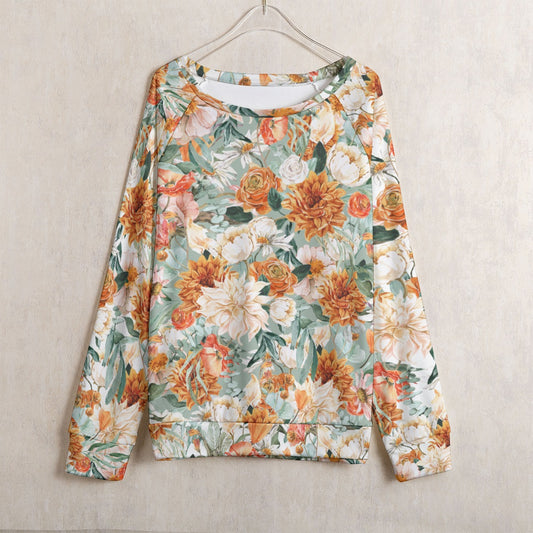 Orange You Glad It's Fall Women's Mirco Fleece Raglan Sweatshirt