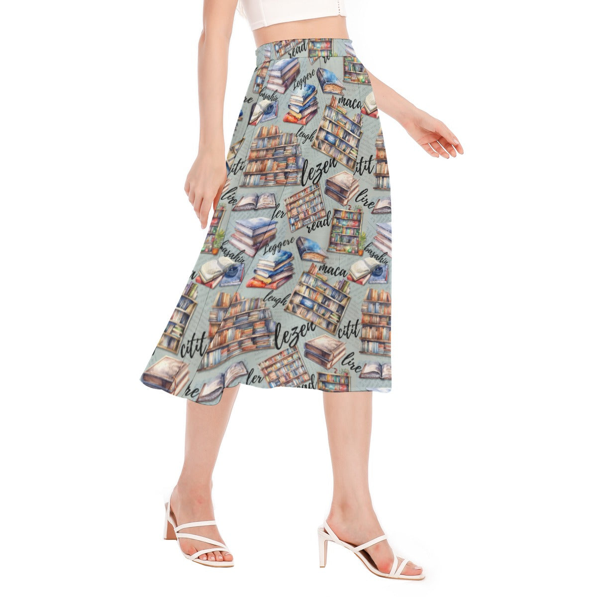 Volunteer Librarian Women's Long Section Chiffon Skirt