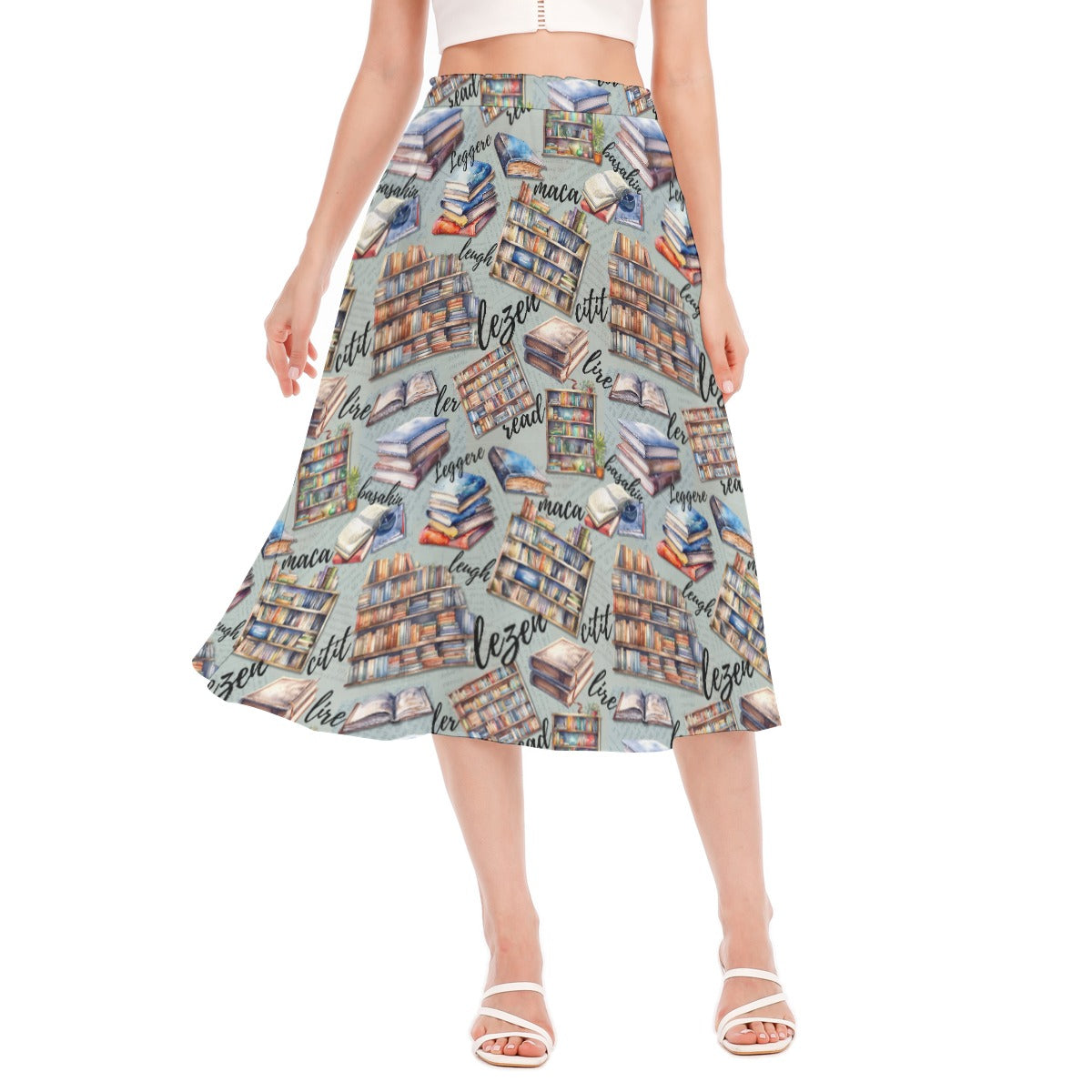 Volunteer Librarian Women's Long Section Chiffon Skirt