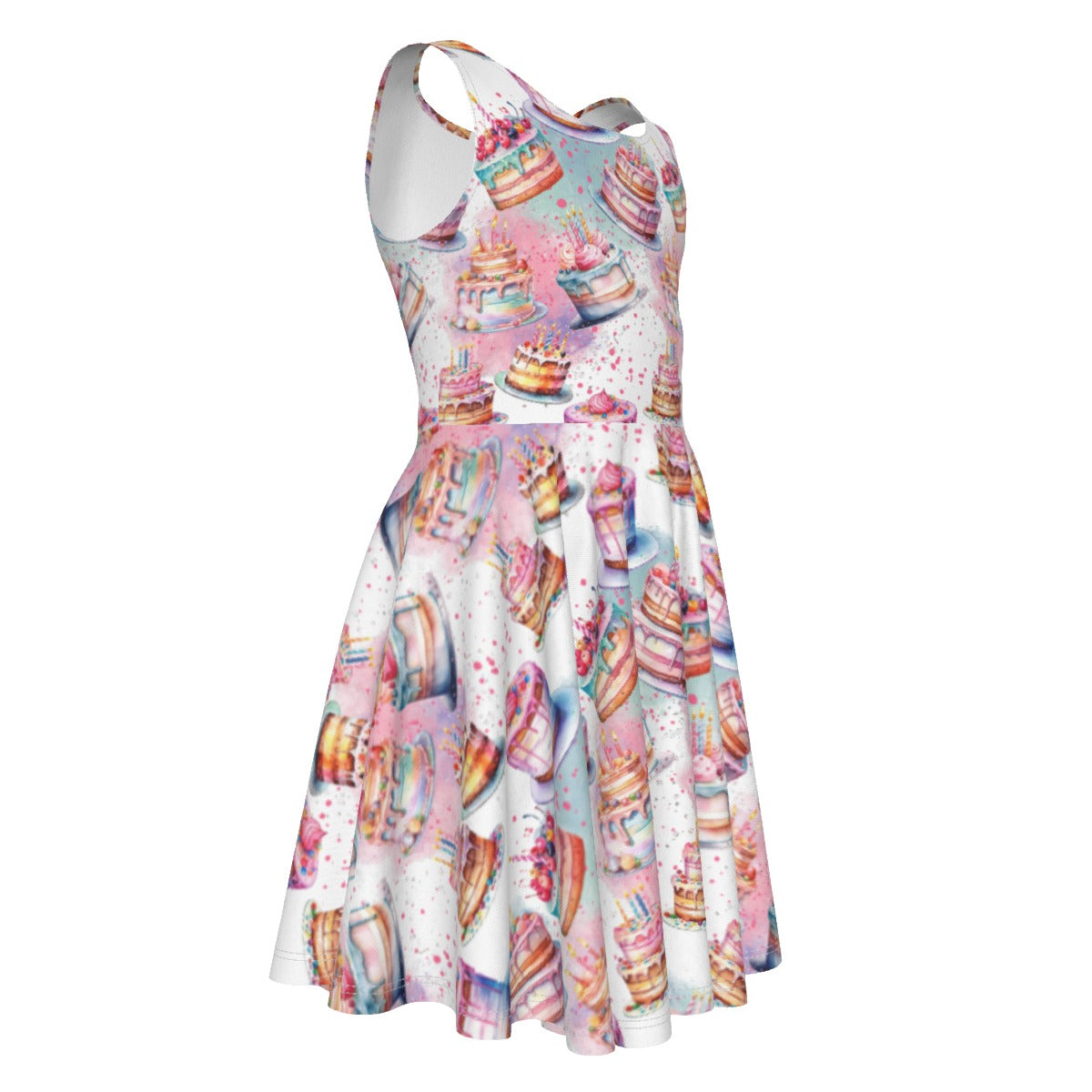 Birthday Cake Kid's Sleeveless Vest Dress