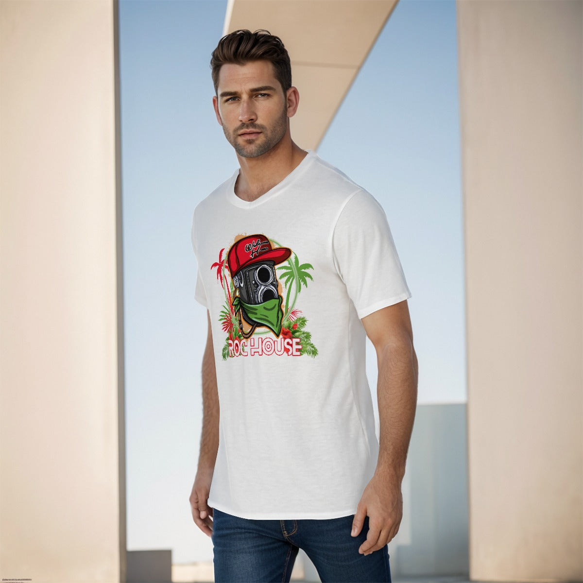 Roc House Holiday Men's O-Neck T-Shirt