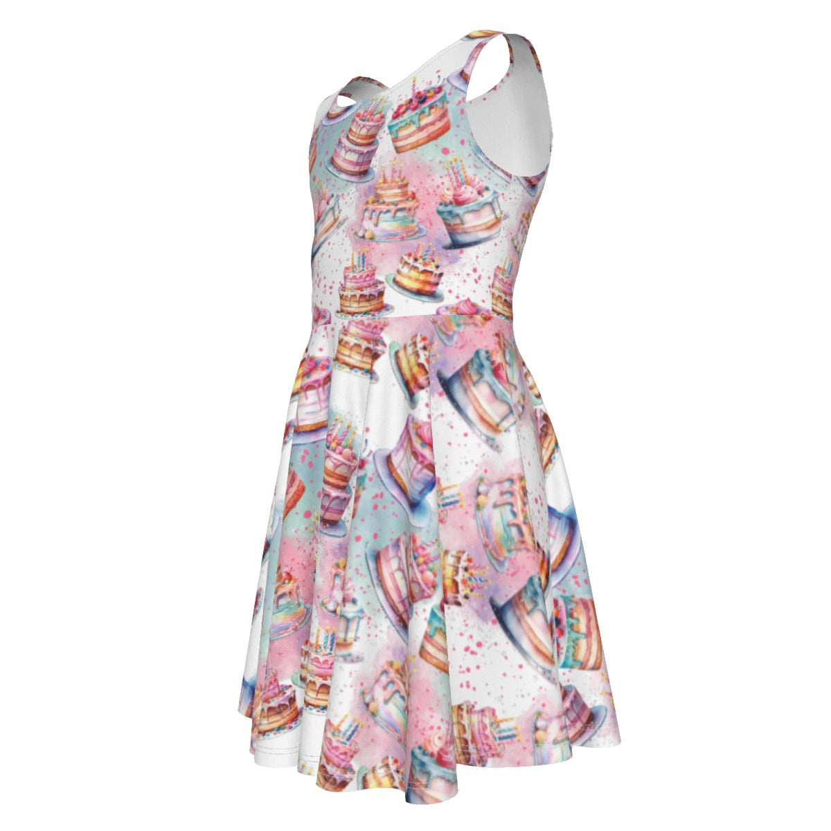 Birthday Cake Kid's Sleeveless Vest Dress