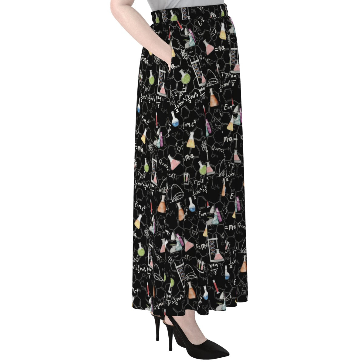 A Little Physics Women's Maxi Chiffon Skirts With Lining