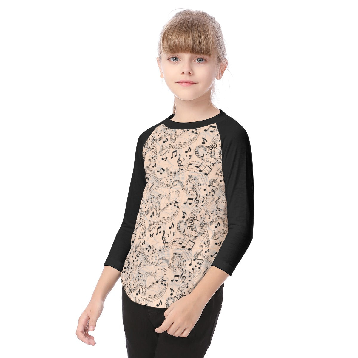 Staff Music Meeting Kid's O-neck Raglan Sleeve T-shirt
