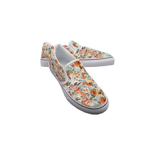 Orange You Glad It's Fall Women's Slip On Sneakers